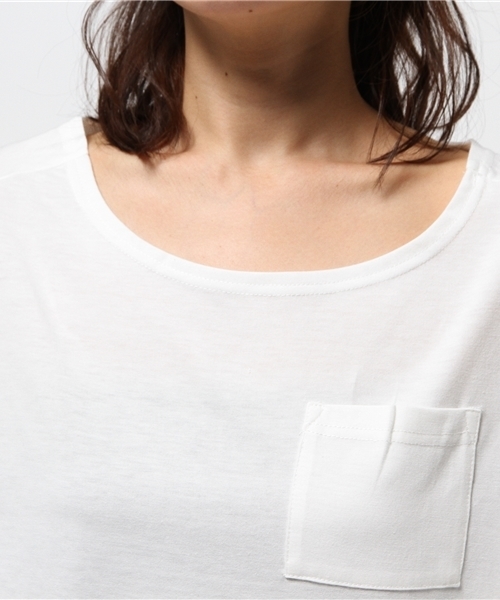 VENCEEXCHANGE（ヴァンスエクスチェンジ）の「クルーベーシックT                （Tシャツ/カットソー・レディース・オフホワイト/グレー/ブラック・MEDIUM）」の7枚目の写真