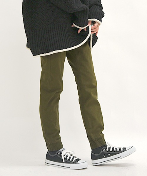 and it_（アンドイット）の「ストレッチコットンツイルジョガ―パンツ（その他パンツ・レディース・ブラック/カーキ/ベージュ・L/3L/4L/LL/M）」の3枚目の写真