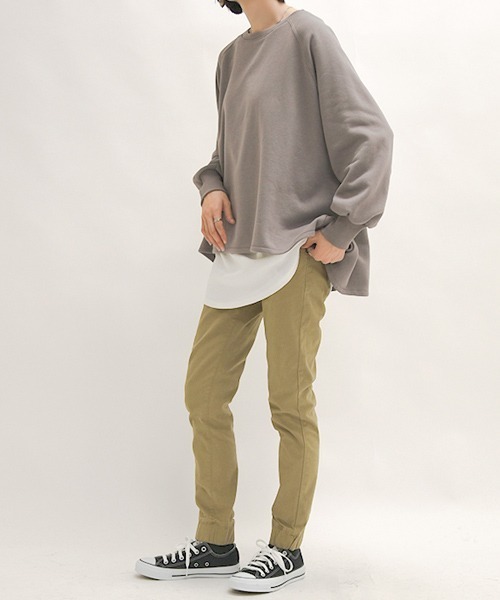 and it_（アンドイット）の「ストレッチコットンツイルジョガ―パンツ（その他パンツ・レディース・ブラック/カーキ/ベージュ・L/3L/4L/LL/M）」の13枚目の写真