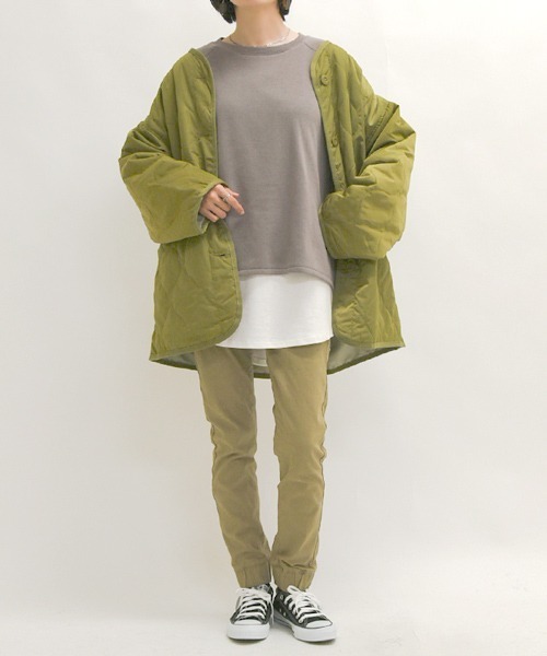 and it_（アンドイット）の「ストレッチコットンツイルジョガ―パンツ（その他パンツ・レディース・ブラック/カーキ/ベージュ・L/3L/4L/LL/M）」の12枚目の写真