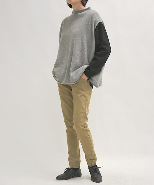 and it_（アンドイット）の「ストレッチコットンツイルジョガ―パンツ（その他パンツ・レディース・ブラック/カーキ/ベージュ・L/3L/4L/LL/M）」の14枚目の写真