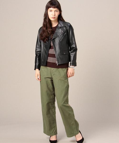 BEAUTY&YOUTH UNITED ARROWS（ビューティーアンドユースユナイテッドアローズ）の「BY モールスキンハイウエストファティーグパンツ◆（その他パンツ・レディース・オリーブ/ナチュラル/ダークグリーン・MEDIUM/SMALL）」の7枚目の写真