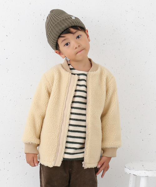 URBAN RESEARCH DOORS（アーバンリサーチドアーズ）の「Bore Zip Blouson（ブルゾン・キッズ・キナリ/チャコールグレー・120/90/105/135）」の2枚目の写真