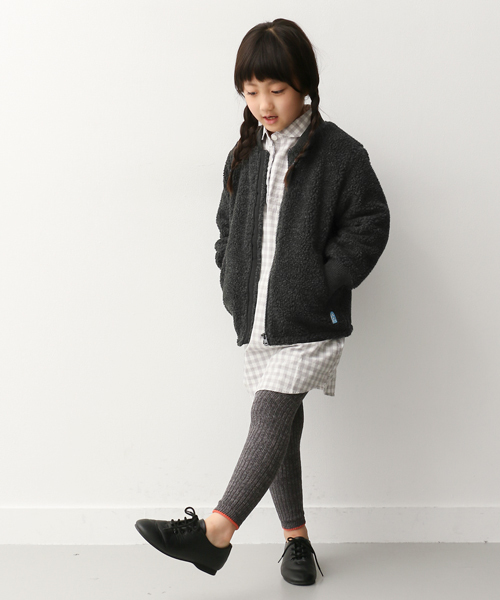 URBAN RESEARCH DOORS（アーバンリサーチドアーズ）の「Bore Zip Blouson（ブルゾン・キッズ・キナリ/チャコールグレー・120/90/105/135）」の8枚目の写真