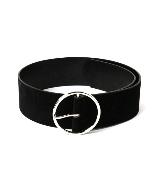 WEGO（ウィゴー）の「WEGO/リングフェイクレザーワイドベルト（ベルト・レディース・シルバー/ゴールド/ブラック/ブラック系その他・FREE）」の4枚目の写真