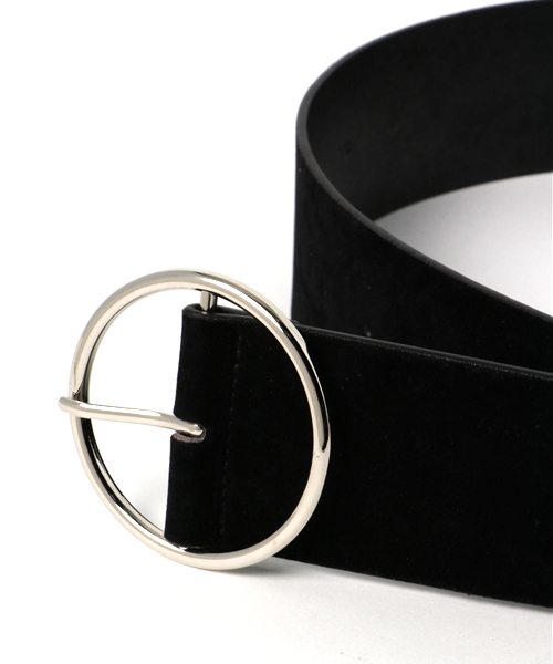 WEGO（ウィゴー）の「WEGO/リングフェイクレザーワイドベルト（ベルト・レディース・シルバー/ゴールド/ブラック/ブラック系その他・FREE）」の5枚目の写真