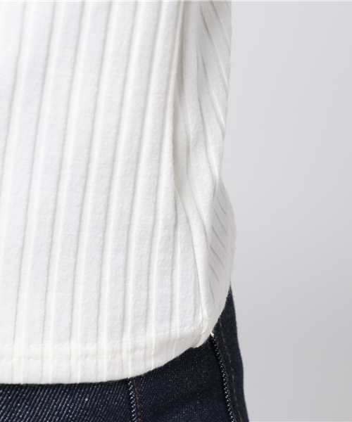 N.（N. Natural Beauty Basic）（エヌエヌナチュラルビューティーベーシック）の「ボトルネックリブ（Tシャツ/カットソー・レディース・ホワイト/ピンク/ベージュ/ブラック・MEDIUM）」の10枚目の写真