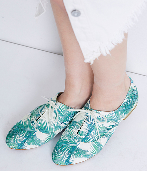 ORiental TRaffic（オリエンタルトラフィック）の「春夏新作★レースアップシューズ★7102（パンプス・レディース・ブラック/ホワイト/グリーン・M/S/LL/L）」の3枚目の写真