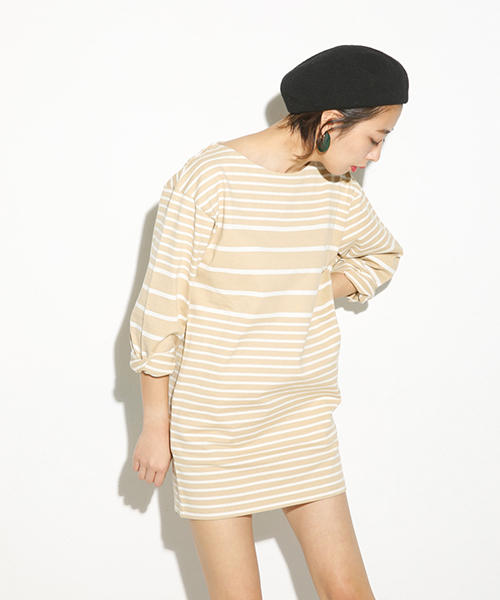 SLY（スライ）の「MARINE BORDER OP（ワンピース・レディース・マルチ/ブラック/ベージュ/ピンク・2/1）」の3枚目の写真