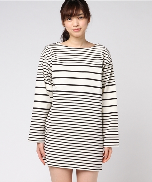 SLY（スライ）の「MARINE BORDER OP（ワンピース・レディース・マルチ/ブラック/ベージュ/ピンク・2/1）」の5枚目の写真