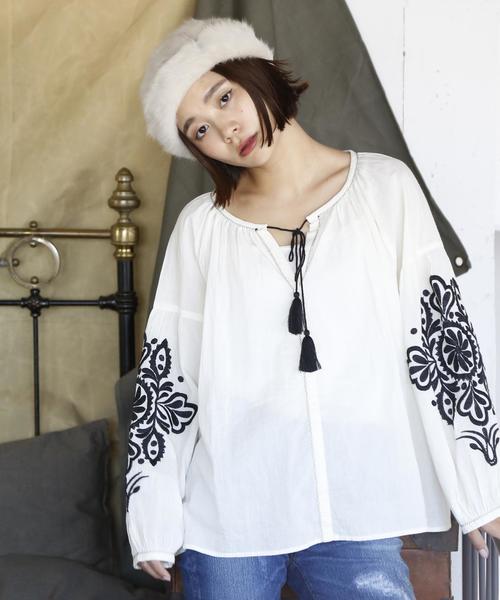 coen(コーエン)の「【Market】コットン袖エンブロイダリーブラウスⅡ(シャツ/ブラウス・レディース・ベージュ/オフホワイト・FREE)」の17枚目の写真