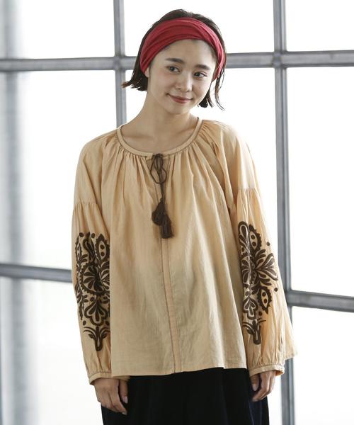coen(コーエン)の「【Market】コットン袖エンブロイダリーブラウスⅡ(シャツ/ブラウス・レディース・ベージュ/オフホワイト・FREE)」の7枚目の写真