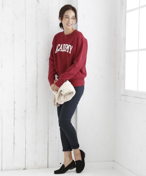 coen(コーエン)の「ATHLETICS 裏起毛ロゴプルオーバー(スウェット・レディース・グレー/ネイビー/レッド・MEDIUM/LARGE)」の6枚目の写真