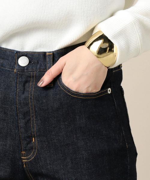 BEAUTY&YOUTH UNITED ARROWS(ビューティーアンドユースユナイテッドアローズ)の「BY ハイウエストデニムテーパードパンツ(デニムパンツ・レディース・ネイビー/ブラック・LARGE/MEDIUM/SMALL)」の9枚目の写真