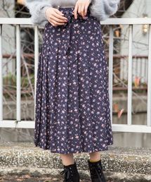 OLIVEdesOLIVEオリーブデオリーブ 花柄プリーツスカート膝上キュロット OLIVE des OLIVE（オリーブデオリーブ）の「花柄ロングプリーツ