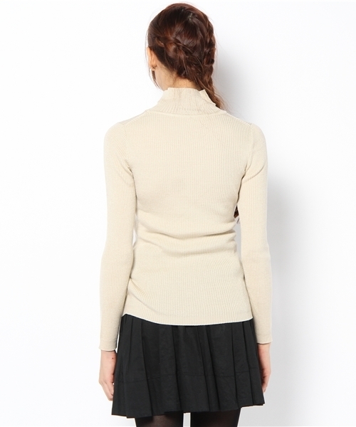Kastane（カスタネ）の「ハイネックリブプルオーバー（ニット/セーター・レディース・ブラック/ベージュ/ワインレッド・FREE）」の5枚目の写真