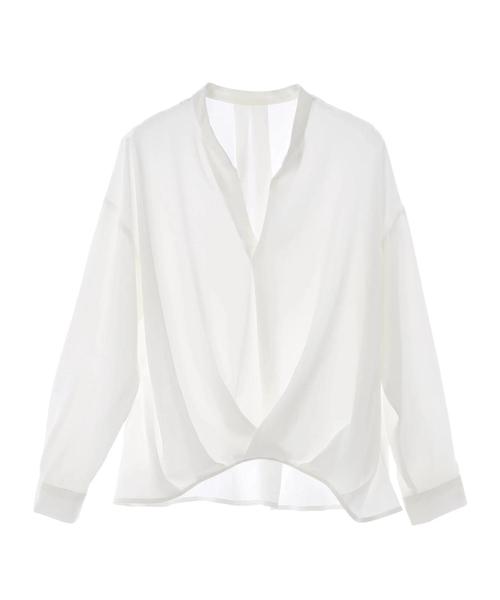 earth music&ecology（アースミュージックアンドエコロジー）の「とろみスキッパーブラウス ●（シャツ/ブラウス・レディース・ストライプ/オフホワイト/ライトグレー/サックスブルー/ピンクベージュ/その他1・FREE）」の17枚目の写真