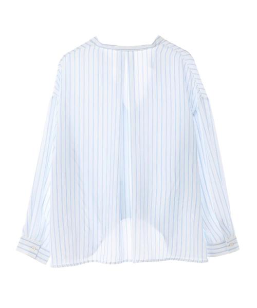 earth music&ecology（アースミュージックアンドエコロジー）の「とろみスキッパーブラウス ●（シャツ/ブラウス・レディース・ストライプ/オフホワイト/ライトグレー/サックスブルー/ピンクベージュ/その他1・FREE）」の10枚目の写真