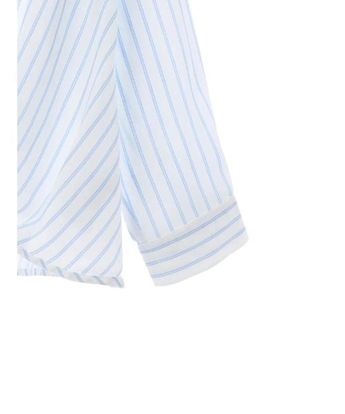 earth music&ecology（アースミュージックアンドエコロジー）の「とろみスキッパーブラウス ●（シャツ/ブラウス・レディース・ストライプ/オフホワイト/ライトグレー/サックスブルー/ピンクベージュ/その他1・FREE）」の8枚目の写真