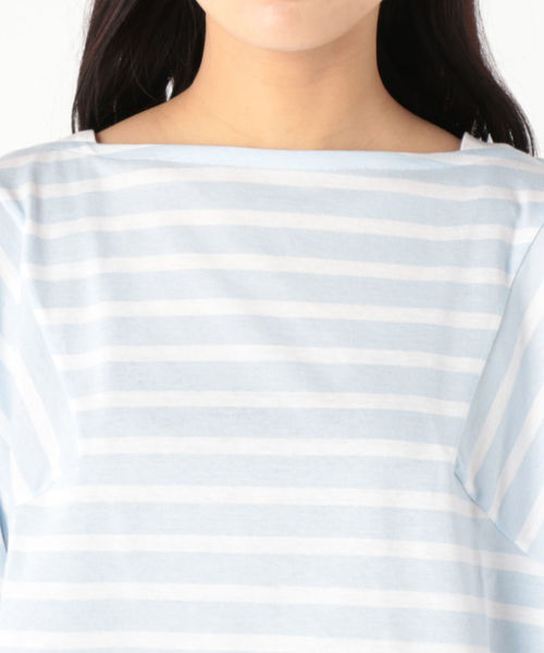 SHIPS(シップス)の「MAISON CHANTOISE:ボーダートップス(Tシャツ/カットソー・レディース・ブラック/ライトブルー・ONE SIZE)」の10枚目の写真