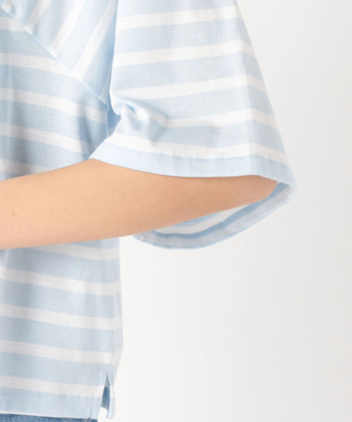 SHIPS(シップス)の「MAISON CHANTOISE:ボーダートップス(Tシャツ/カットソー・レディース・ブラック/ライトブルー・ONE SIZE)」の5枚目の写真