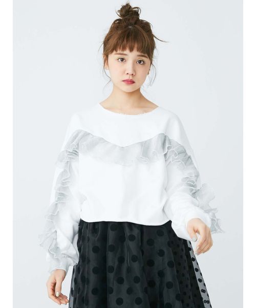 Merry Jenny（メリージェニー）の「Negoto Frill Sweat（Tシャツ/カットソー）」 - Wear
