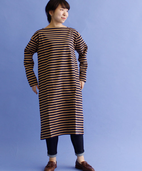 Par Ici パーリッシィ の Pabloボーダー スクエアネックワンピース ワンピース Wear