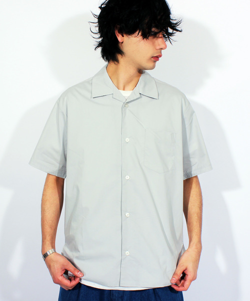 8(eight)(エイト)の「オープンカラー 半袖シャツ ポリ コットン(シャツ/ブラウス・メンズ・ネイビー/ベージュ/カーキ/ワイン/ブラック/グレー・LARGE/MEDIUM/X-LARGE)」の3枚目の写真