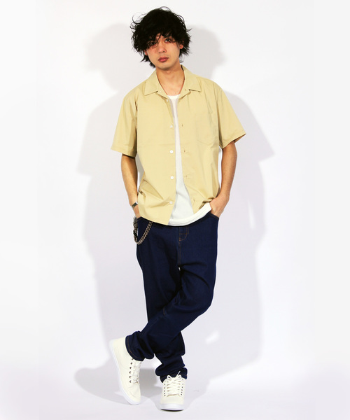 8(eight)(エイト)の「オープンカラー 半袖シャツ ポリ コットン(シャツ/ブラウス・メンズ・ネイビー/ベージュ/カーキ/ワイン/ブラック/グレー・LARGE/MEDIUM/X-LARGE)」の9枚目の写真