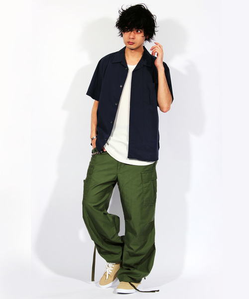 8(eight)(エイト)の「オープンカラー 半袖シャツ ポリ コットン(シャツ/ブラウス・メンズ・ネイビー/ベージュ/カーキ/ワイン/ブラック/グレー・LARGE/MEDIUM/X-LARGE)」の11枚目の写真