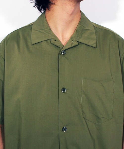 8(eight)(エイト)の「オープンカラー 半袖シャツ ポリ コットン(シャツ/ブラウス・メンズ・ネイビー/ベージュ/カーキ/ワイン/ブラック/グレー・LARGE/MEDIUM/X-LARGE)」の15枚目の写真