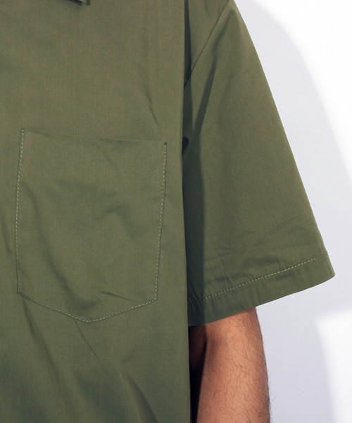 8(eight)(エイト)の「オープンカラー 半袖シャツ ポリ コットン(シャツ/ブラウス・メンズ・ネイビー/ベージュ/カーキ/ワイン/ブラック/グレー・LARGE/MEDIUM/X-LARGE)」の19枚目の写真