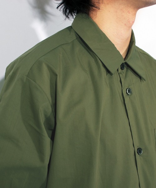 8(eight)(エイト)の「オープンカラー 半袖シャツ ポリ コットン(シャツ/ブラウス・メンズ・ネイビー/ベージュ/カーキ/ワイン/ブラック/グレー・LARGE/MEDIUM/X-LARGE)」の21枚目の写真