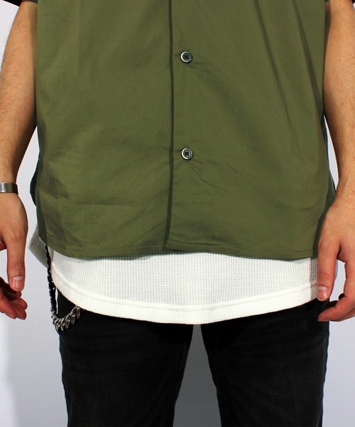 8(eight)(エイト)の「オープンカラー 半袖シャツ ポリ コットン(シャツ/ブラウス・メンズ・ネイビー/ベージュ/カーキ/ワイン/ブラック/グレー・LARGE/MEDIUM/X-LARGE)」の22枚目の写真