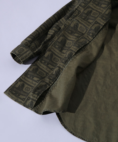HYSTERIC GLAMOUR（ヒステリックグラマー）の「ワッペン付 オックス長袖ミリタリーSHOP（ワンピース・レディース・カーキ/グリーン系カモフラージュ/ネイビー/ブラック・FREE）」の13枚目の写真