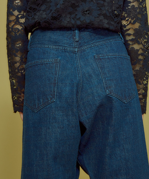 Abahouse Devinette（ドゥヴィネット）の「インディゴラップデニムパンツ（デニムパンツ・レディース・ホワイト/ネイビー・38/36）」の16枚目の写真