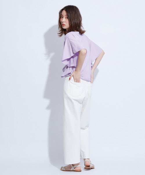 Abahouse Devinette（ドゥヴィネット）の「インディゴラップデニムパンツ（デニムパンツ・レディース・ホワイト/ネイビー・38/36）」の22枚目の写真