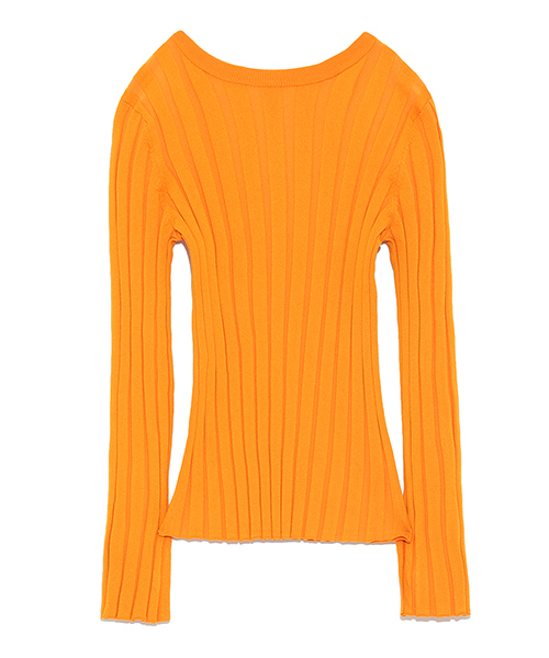 Mila Owen ミラオーウェン の 後ろ開きワイドリブニット ニット セーター Wear