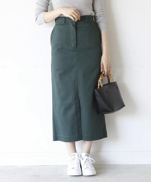 Dickies（ディッキーズ）の「【別注】 Dickies(ディッキーズ)ストレッチロングタイトスカート（スカート・レディース・ダークグリーン/ワイン/ベージュ・SMALL/MEDIUM/LARGE）」の22枚目の写真