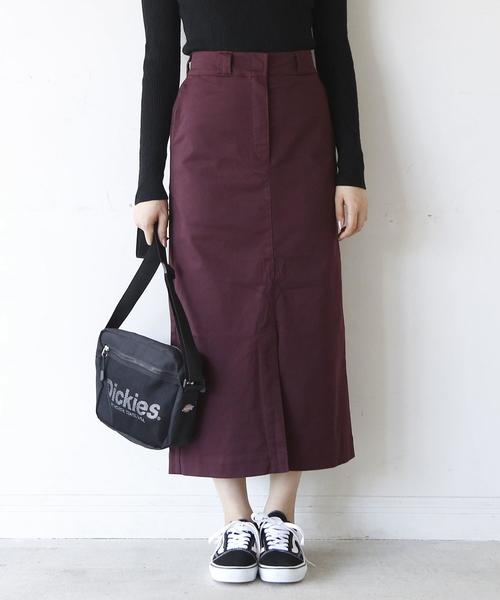 Dickies（ディッキーズ）の「【別注】 Dickies(ディッキーズ)ストレッチロングタイトスカート（スカート・レディース・ダークグリーン/ワイン/ベージュ・SMALL/MEDIUM/LARGE）」の18枚目の写真