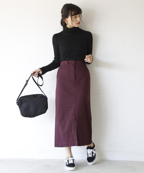 Dickies（ディッキーズ）の「【別注】 Dickies(ディッキーズ)ストレッチロングタイトスカート（スカート・レディース・ダークグリーン/ワイン/ベージュ・SMALL/MEDIUM/LARGE）」の16枚目の写真