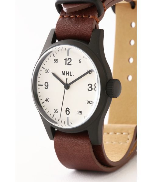 MHL.(エムエイチエル)の「MILITARY LEATHER WATCH(アナログ腕時計・レディース・ブラック/ブラウン・FREE)」の9枚目の写真