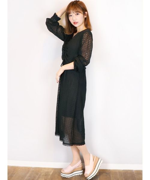 dazzlin（ダズリン）の「エナメル厚底サンダル（サンダル・レディース・アイボリー/ブラック/ピンク・SMALL/MEDIUM/LARGE）」の19枚目の写真