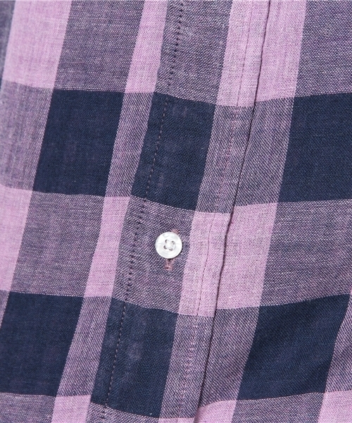 coen（コーエン）の「ダブルガーゼブロックチェックボタンダウンシャツ（シャツ/ブラウス・メンズ・ピンク/マスタード/ターコイズブルー・LARGE/X-LARGE/X-SMALL/SMALL/MEDIUM）」の10枚目の写真
