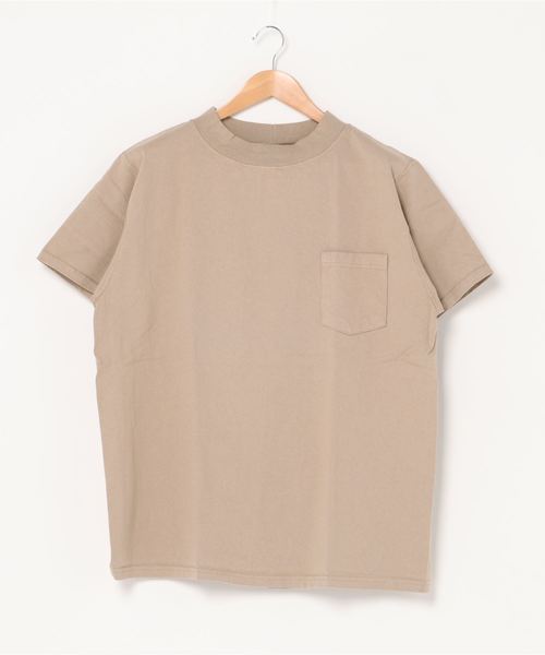 Goodwear(Since1983)（グッドウェア）の「GOODWEAR / グッドウェア モックネック　ショートスリーブTシャツ（Tシャツ/カットソー・メンズ・ホワイト/ブラック/パープル/ネイビー/ブラウン/ブラック系その他2/グレー系その他/ベージュ・M/L/XL）」の2枚目の写真