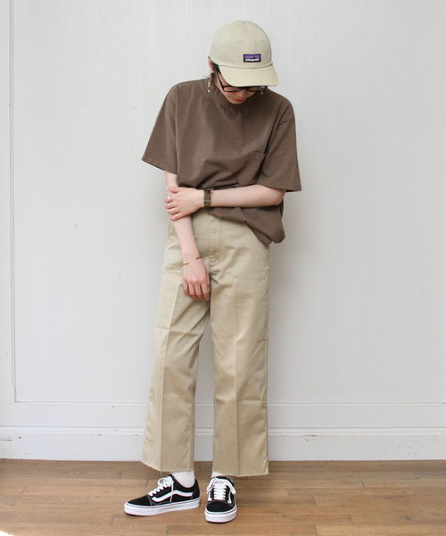 Goodwear(Since1983)（グッドウェア）の「GOODWEAR / グッドウェア モックネック　ショートスリーブTシャツ（Tシャツ/カットソー・メンズ・ホワイト/ブラック/パープル/ネイビー/ブラウン/ブラック系その他2/グレー系その他/ベージュ・M/L/XL）」の14枚目の写真