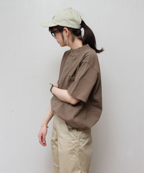 Goodwear(Since1983)（グッドウェア）の「GOODWEAR / グッドウェア モックネック　ショートスリーブTシャツ（Tシャツ/カットソー・メンズ・ホワイト/ブラック/パープル/ネイビー/ブラウン/ブラック系その他2/グレー系その他/ベージュ・M/L/XL）」の12枚目の写真