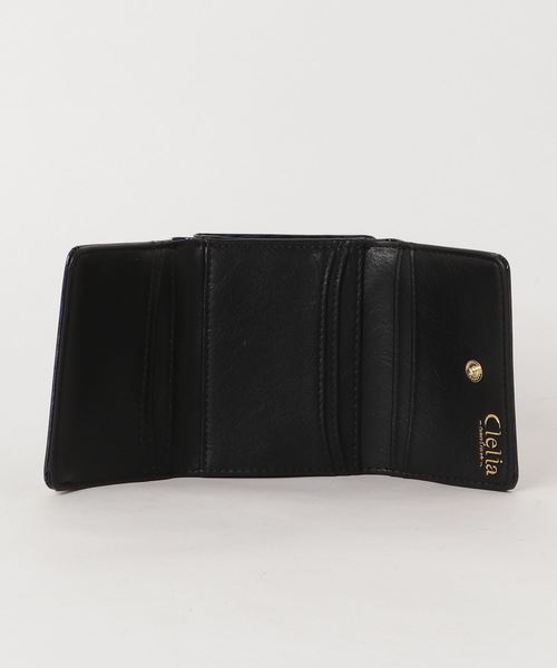 Clelia(クレリア)の「エナメルラメ加工がま口×フラップ三つ折りミニ財布(財布・レディース・ブルー/グリーン・ONE SIZE)」の5枚目の写真