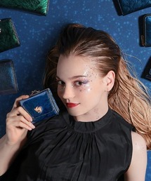 Clelia | エナメルラメ加工がま口×フラップ三つ折りミニ財布(財布)