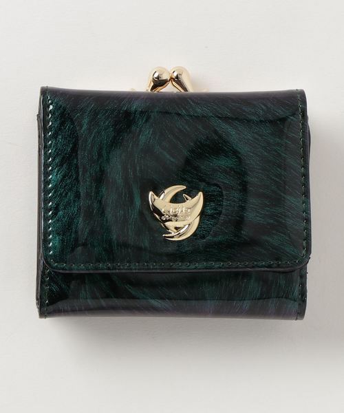 Clelia(クレリア)の「エナメルラメ加工がま口×フラップ三つ折りミニ財布(財布・レディース・ブルー/グリーン・ONE SIZE)」の7枚目の写真